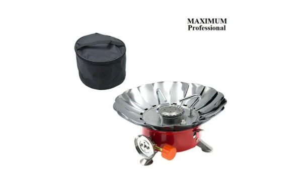 Портативная походная плитка, газовая, туристическая, походная, веерная с пьезоподжигом, ветрозащитная Портативная походная плитка, газовая, туристическая, походная, веерная с пьезоподжигом, ветрозащитная